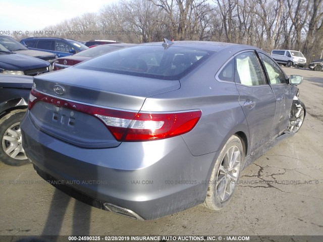 KMHFG4JG9FA472902 - 2015 HYUNDAI AZERA SILVER photo 4