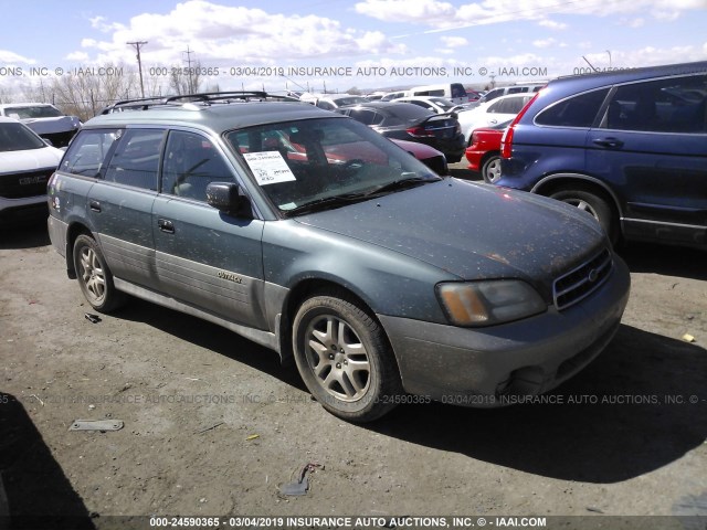 4S3BH675316618689 - 2001 SUBARU LEGACY OUTBACK AWP GREEN photo 1