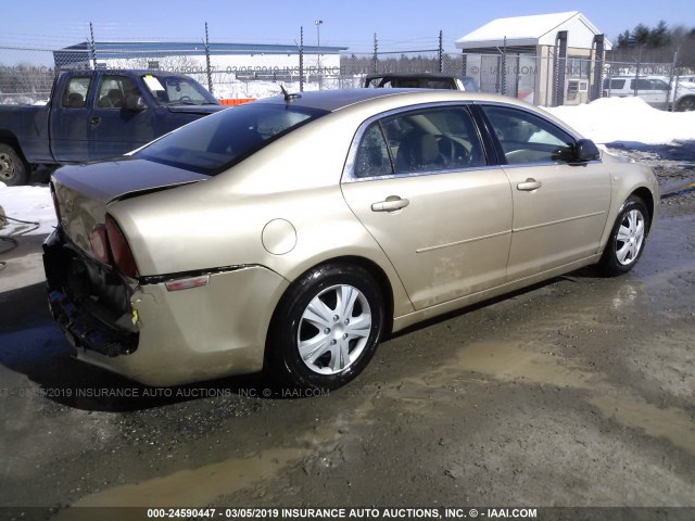 1G1ZG57B68F129062 - 2008 CHEVROLET MALIBU LS TAN photo 4