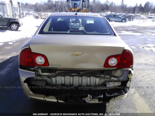 1G1ZG57B68F129062 - 2008 CHEVROLET MALIBU LS TAN photo 6