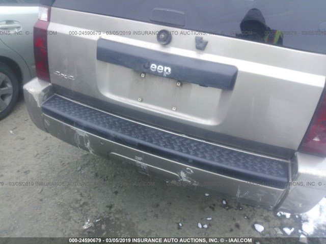 1J8HG48K56C271762 - 2006 JEEP COMMANDER GOLD photo 6