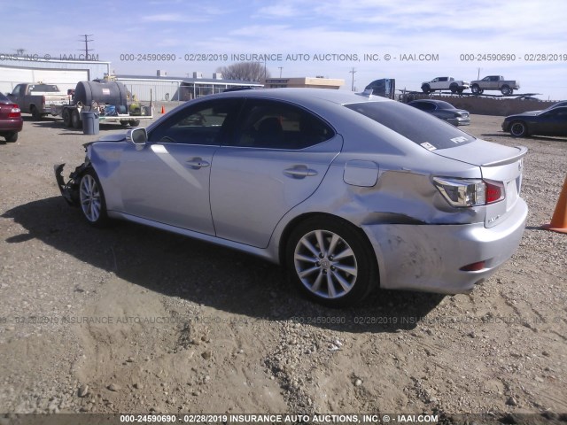 JTHBE5C23A5024333 - 2010 LEXUS IS 350 SILVER photo 3