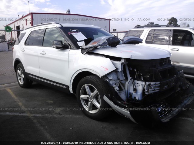 1FM5K7D83GGB59018 - 2016 FORD EXPLORER XLT WHITE photo 1