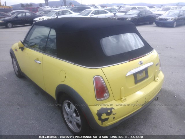 WMWRF33596TF64364 - 2006 MINI COOPER YELLOW photo 3