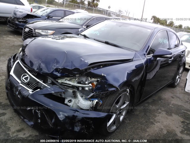 JTHBF5C29D5187554 - 2013 LEXUS IS 250 BLUE photo 2