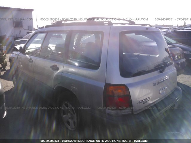 JF1SF635XYH712598 - 2000 SUBARU FORESTER L SILVER photo 3