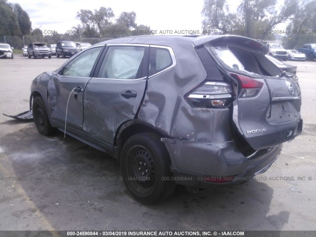 KNMAT2MV9HP505812 - 2017 NISSAN ROGUE S/SV GRAY photo 3