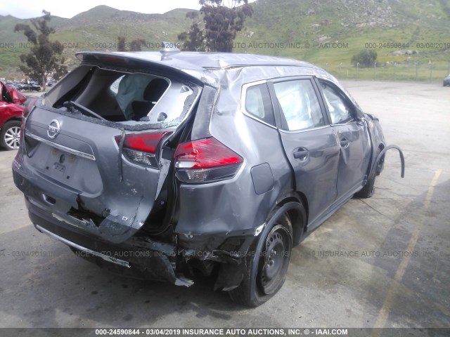 KNMAT2MV9HP505812 - 2017 NISSAN ROGUE S/SV GRAY photo 4