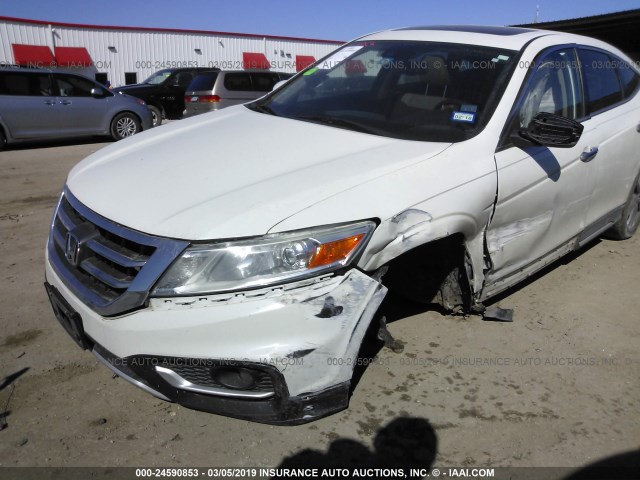 5J6TF2H55DL005166 - 2013 HONDA CROSSTOUR EXL WHITE photo 6