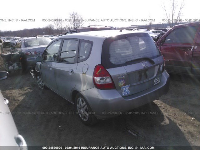 JHMGD37438S008539 - 2008 HONDA FIT SILVER photo 3