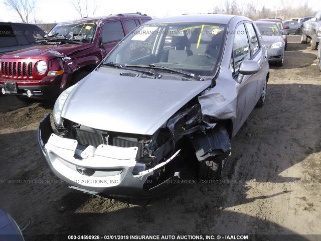 JHMGD37438S008539 - 2008 HONDA FIT SILVER photo 6