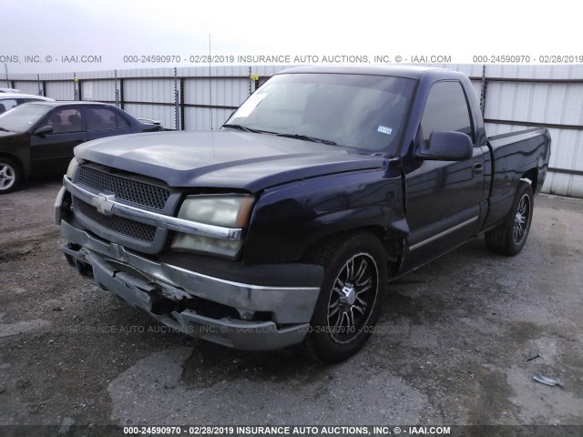 1GCEC14X05Z126484 - 2005 CHEVROLET SILVERADO C1500 BLUE photo 2