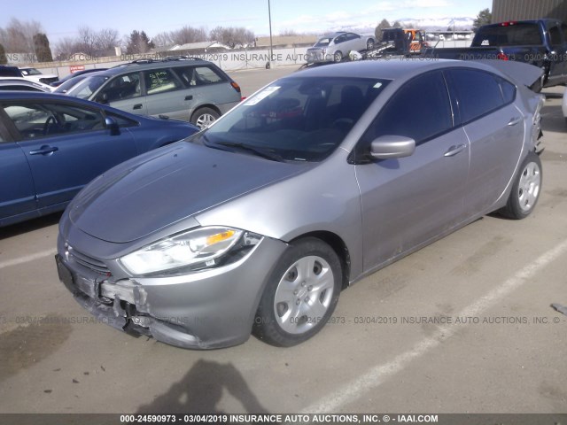 1C3CDFAA4GD540163 - 2016 DODGE DART SE SILVER photo 2