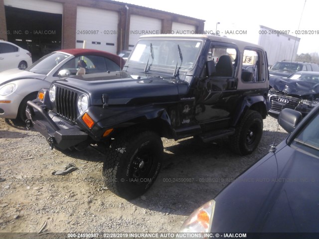 1J4FA59S42P741894 - 2002 JEEP WRANGLER / TJ SAHARA BLACK photo 2