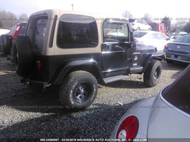 1J4FA59S42P741894 - 2002 JEEP WRANGLER / TJ SAHARA BLACK photo 4