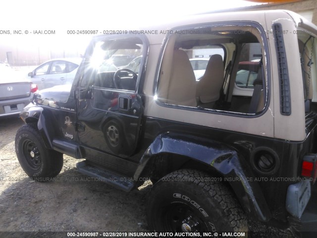 1J4FA59S42P741894 - 2002 JEEP WRANGLER / TJ SAHARA BLACK photo 6