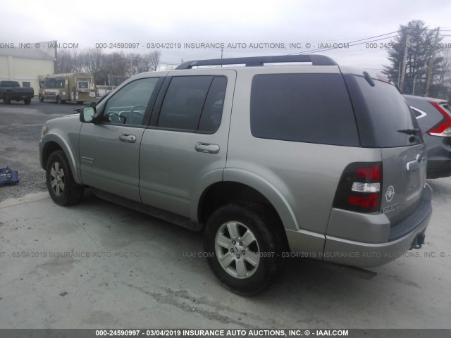 1FMEU73E38UA88861 - 2008 FORD EXPLORER XLT SILVER photo 3