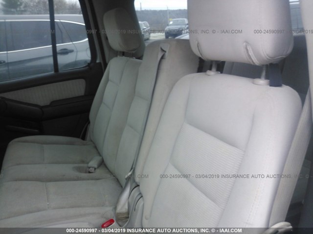 1FMEU73E38UA88861 - 2008 FORD EXPLORER XLT SILVER photo 8