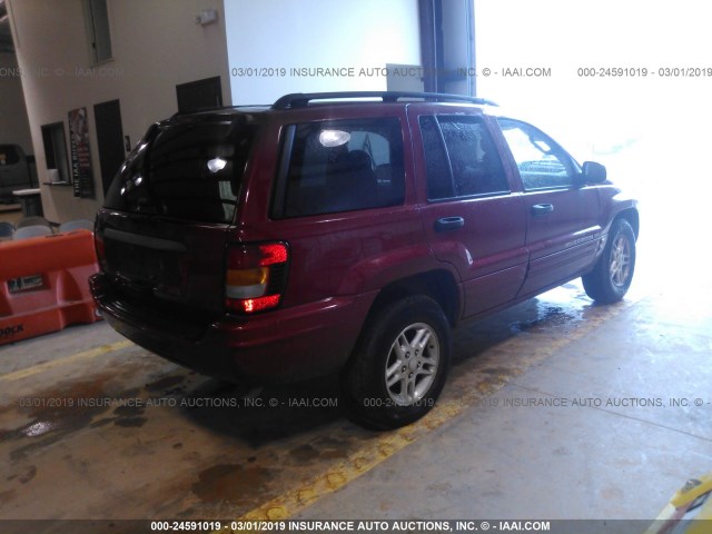 1J4GX48S64C255046 - 2004 JEEP GRAND CHEROKEE LAREDO/COLUMBIA/FREEDOM 红色 照片 4