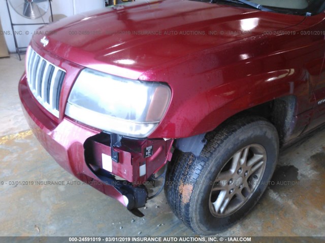 1J4GX48S64C255046 - 2004 JEEP GRAND CHEROKEE LAREDO/COLUMBIA/FREEDOM 红色 照片 6