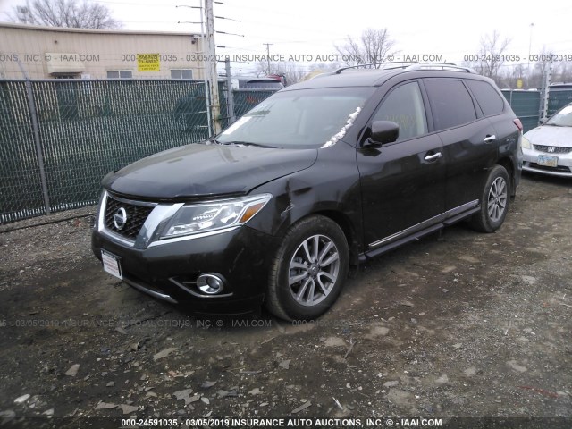 5N1AR2MM2FC711799 - 2015 NISSAN PATHFINDER S/SV/SL/PLATINUM BLACK photo 2