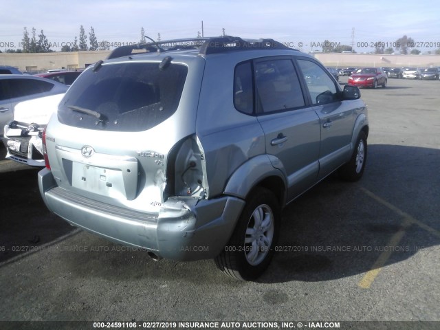 KM8JN72D36U377336 - 2006 HYUNDAI TUCSON GLS/LIMITED GREEN photo 4