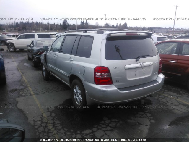 JTEHF21A230135484 - 2003 TOYOTA HIGHLANDER LIMITED SILVER photo 3