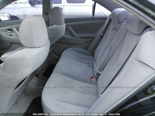 4T1BE46K78U239474 - 2008 TOYOTA CAMRY CE/LE/XLE/SE BLACK photo 8