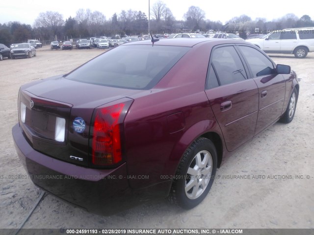 1G6DP577560199913 - 2006 CADILLAC CTS HI FEATURE V6 RED photo 4