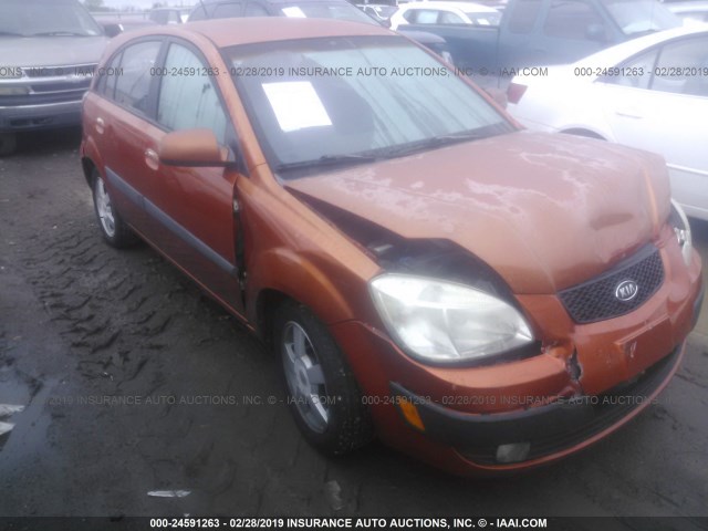 KNADE163766080720 - 2006 KIA RIO 5 ORANGE photo 1