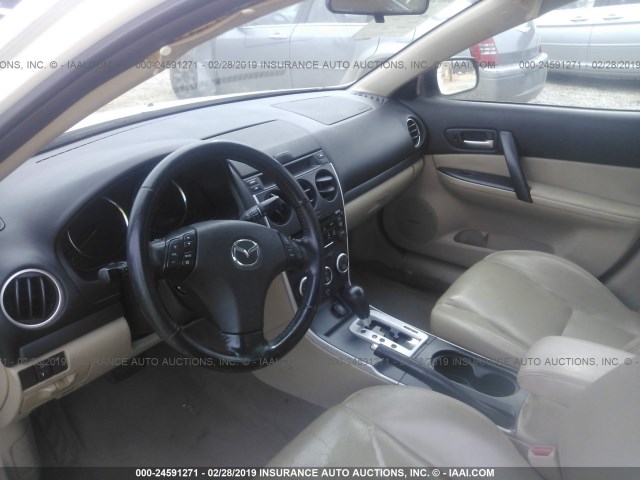 1YVHP80DX65M41804 - 2006 MAZDA 6 S WHITE photo 5