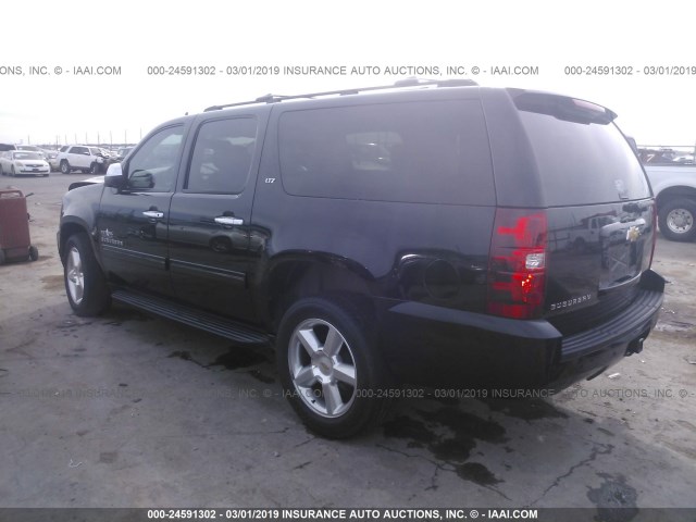 1GNSCHE02DR368552 - 2013 CHEVROLET SUBURBAN C1500  LS BLACK photo 3