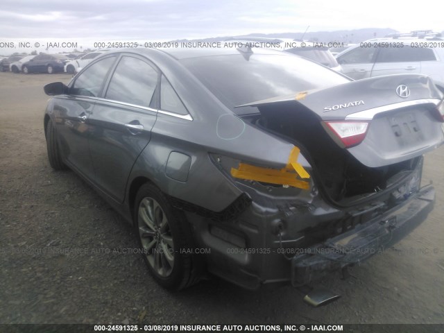 5NPEC4ACXBH210575 - 2011 HYUNDAI SONATA SE/LIMITED GRAY photo 3