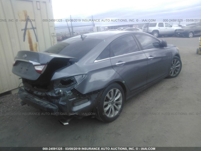 5NPEC4ACXBH210575 - 2011 HYUNDAI SONATA SE/LIMITED GRAY photo 4