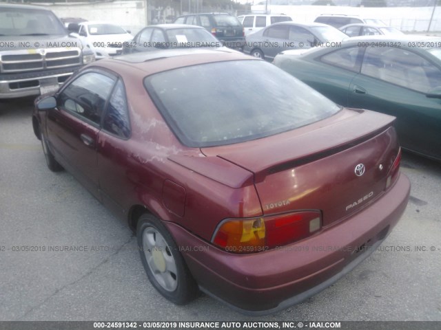 JT2EL45F5N0019855 - 1992 TOYOTA PASEO RED photo 3