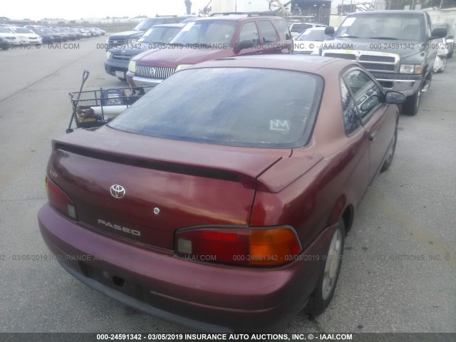 JT2EL45F5N0019855 - 1992 TOYOTA PASEO RED photo 4