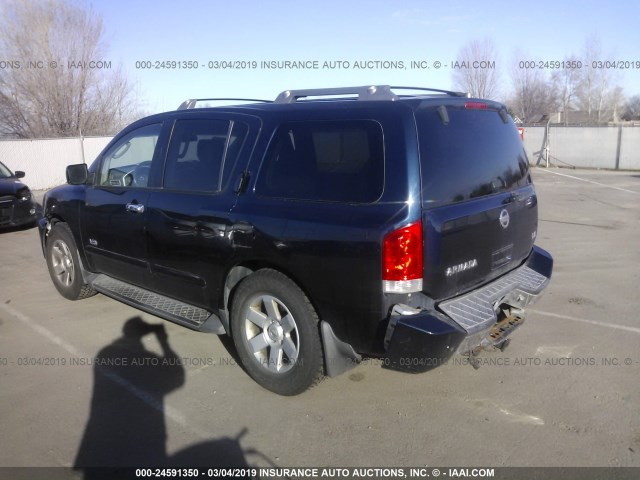 5N1AA08B86N722380 - 2006 NISSAN ARMADA SE/LE BLUE photo 3