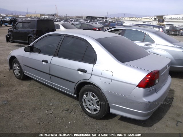 2HGES16494H533984 - 2004 HONDA CIVIC DX SILVER photo 3