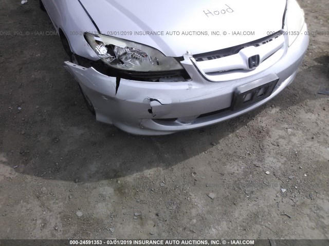 2HGES16494H533984 - 2004 HONDA CIVIC DX SILVER photo 6