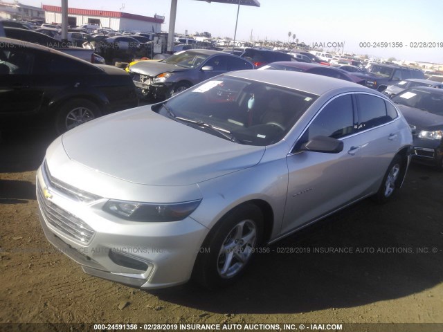 1G1ZB5ST6JF277202 - 2018 CHEVROLET MALIBU LS SILVER photo 2