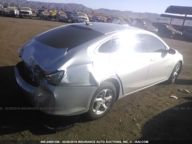 1G1ZB5ST6JF277202 - 2018 CHEVROLET MALIBU LS SILVER photo 4