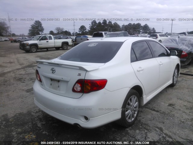 1NXBU40E69Z126865 - 2009 TOYOTA COROLLA S/LE/XLE WHITE photo 4