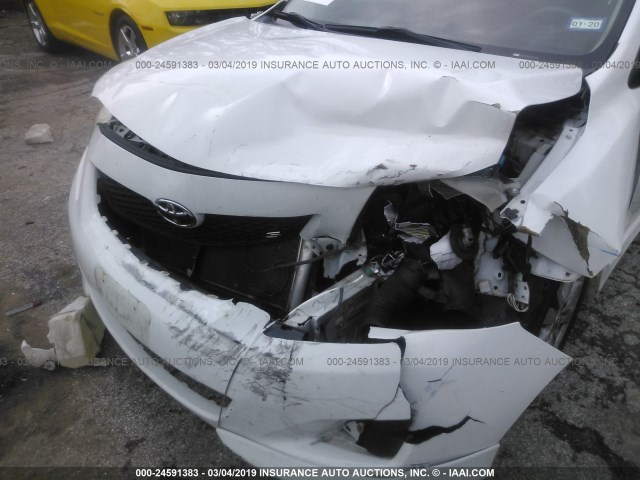 1NXBU40E69Z126865 - 2009 TOYOTA COROLLA S/LE/XLE WHITE photo 6