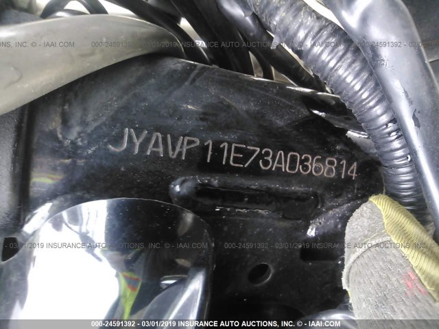 JYAVP11E73A036814 - 2003 YAMAHA XVS1100 A BLACK photo 10