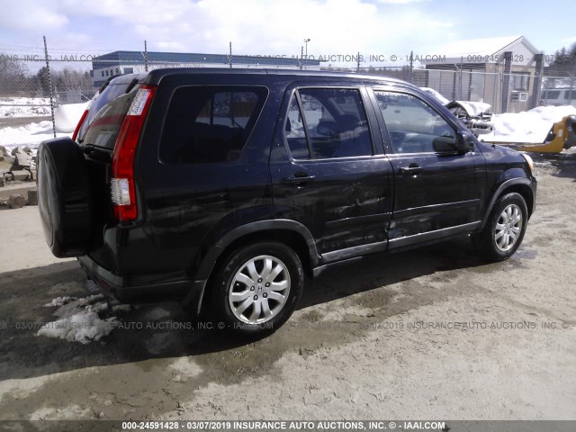 JHLRD78995C001471 - 2005 HONDA CR-V SE/EX BLACK photo 4