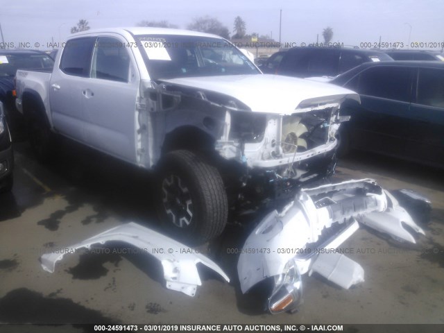 3TMCZ5AN9JM166154 - 2018 TOYOTA TACOMA DBL CAB/SR/TRDSPT/OR/PRO WHITE photo 1