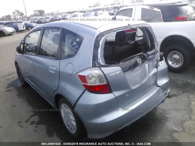 JHMGE8H36BC018919 - 2011 HONDA FIT BLUE photo 3