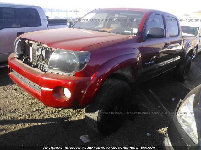 3TMJU62N59M073654 - 2009 TOYOTA TACOMA DOUBLE CAB PRERUNNER RED photo 2