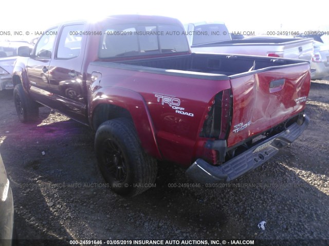 3TMJU62N59M073654 - 2009 TOYOTA TACOMA DOUBLE CAB PRERUNNER RED photo 3
