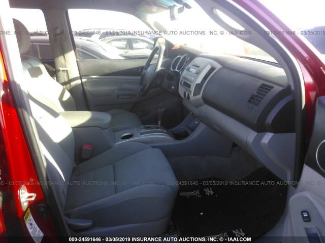 3TMJU62N59M073654 - 2009 TOYOTA TACOMA DOUBLE CAB PRERUNNER RED photo 5
